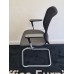 Orange Box black mesh & grey meeting chairs