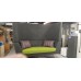 Orange Box two seater Grey Green breakout sofas with cushions