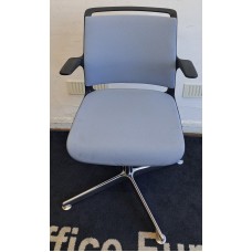 Senator blue & Chrome four star static gas lift breakout chairs