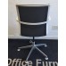 Senator grey leather black mesh & chrome operatormeeting chairs on glides