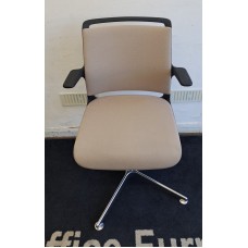 Senator oatmeal & Chrome four star static gas lift breakout chairs